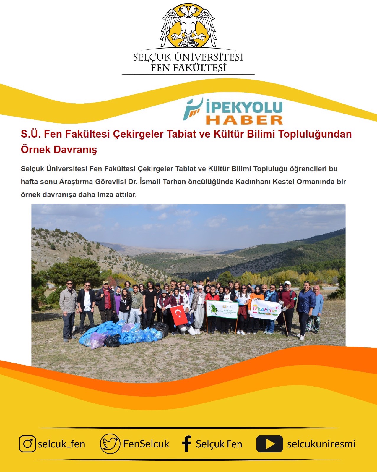 Kestel ormanı çevre temizliği